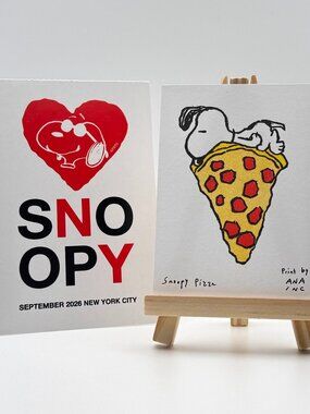 Ana Inciardi Snoopy Pizza Mini Art Print